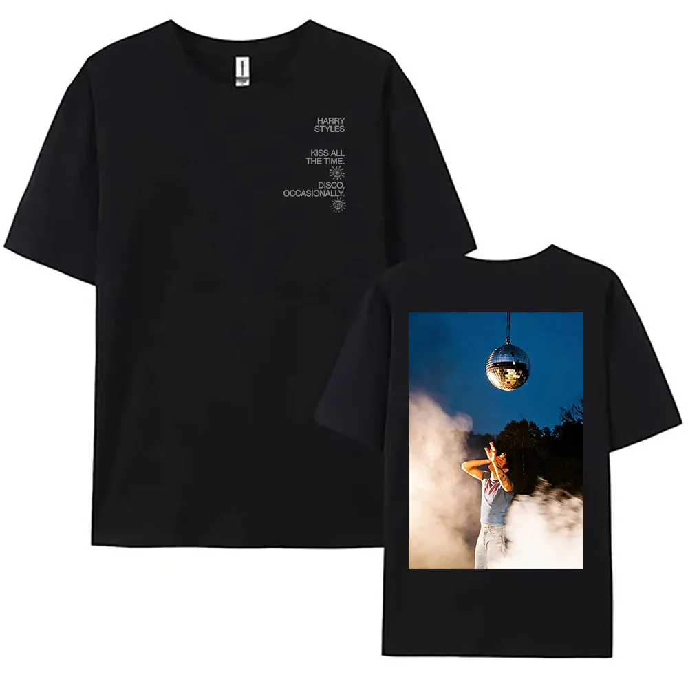 Album KISS ALL THE TIME. DISCO, OCCASIONALLY. Print Tees Singer Harrystyles Design Graphic T-shirt Women Men Clothing Cotton Top