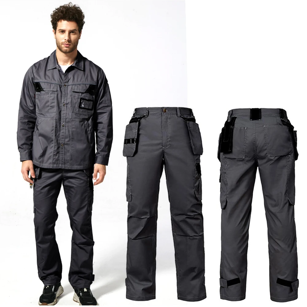 

Men Working Pants Multi Functional Pockets Wear-resistance Workwear Trousers High Quality Work Mechanic Repair Mens Cargo Pants