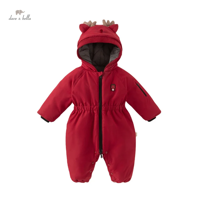 Dave Bella Baby Jumpsuit Newborn Creeper 2024 New Autumn Winter Boys Girls  Fashion Casual Cute Romper Outdoor Warm DB4242583