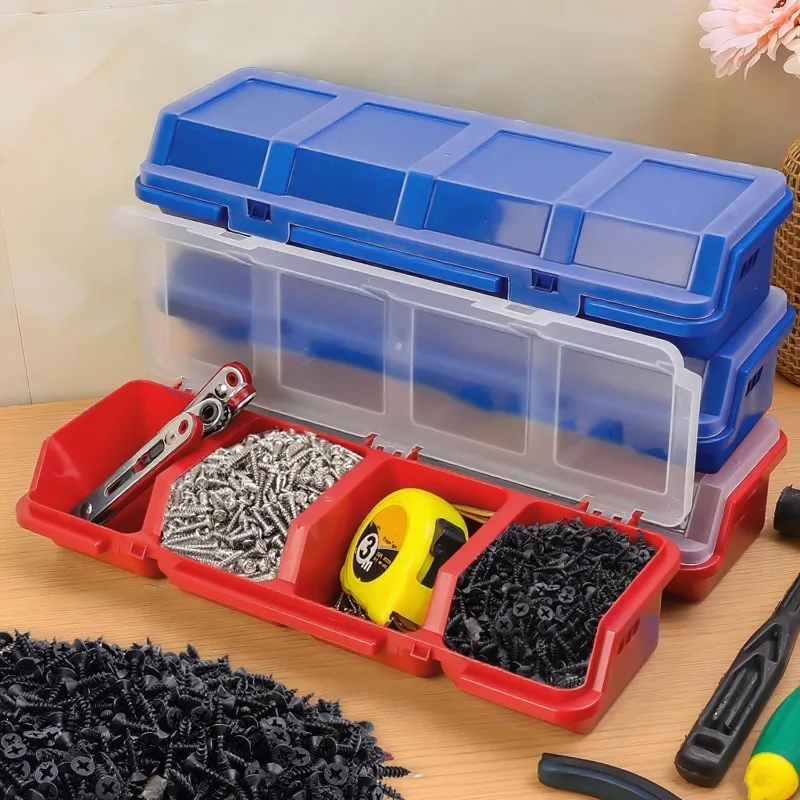 Plastic Screw Organizer Tool Part Container Hardware Bin with Lid Display Jewelry Storage Case Multi-Compartment Organizer Box