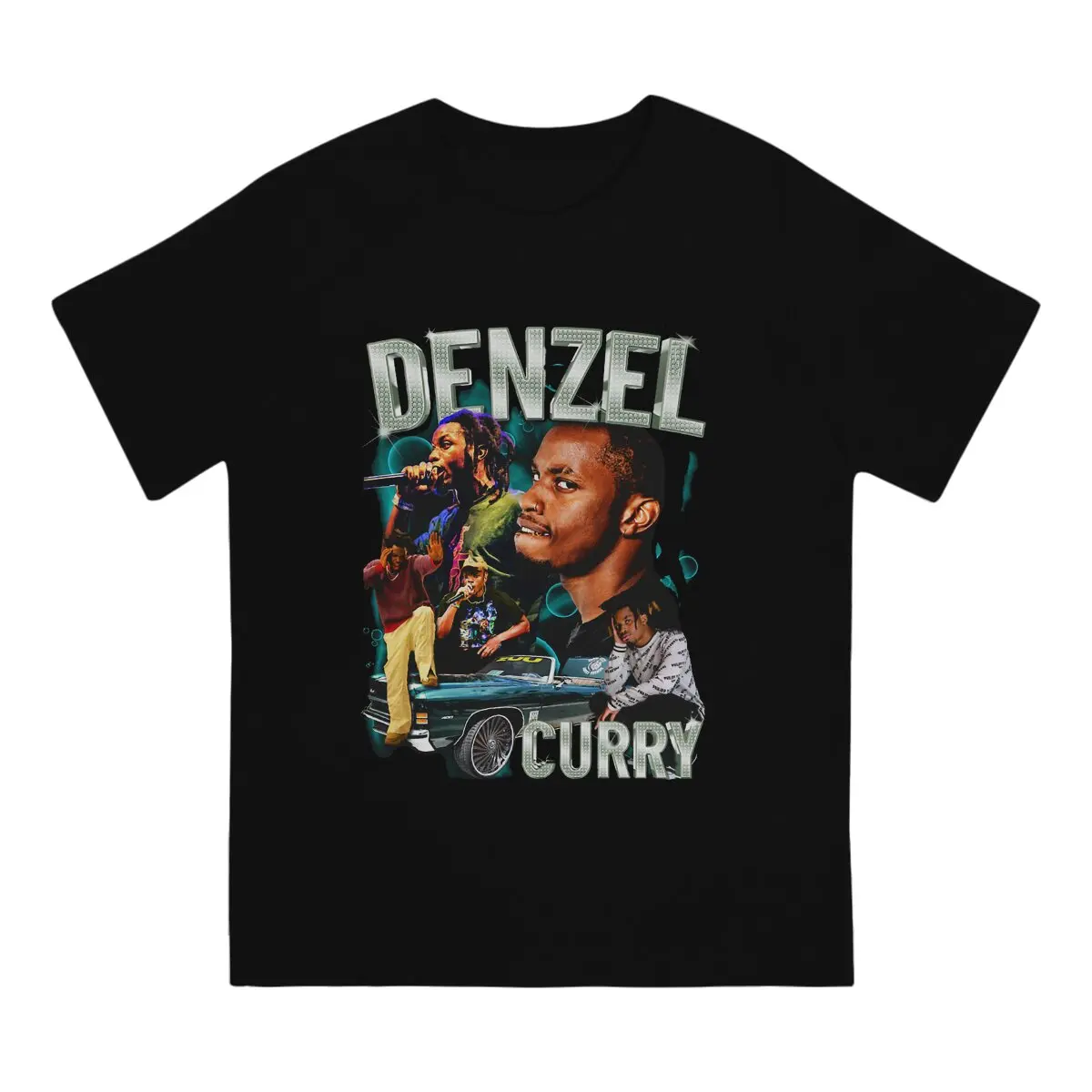 Denzel Curry Newest TShirt for Men 90s Poster Round Collar Pure Cotton T Shirt Hip Hop Gift Clothes Streetwear