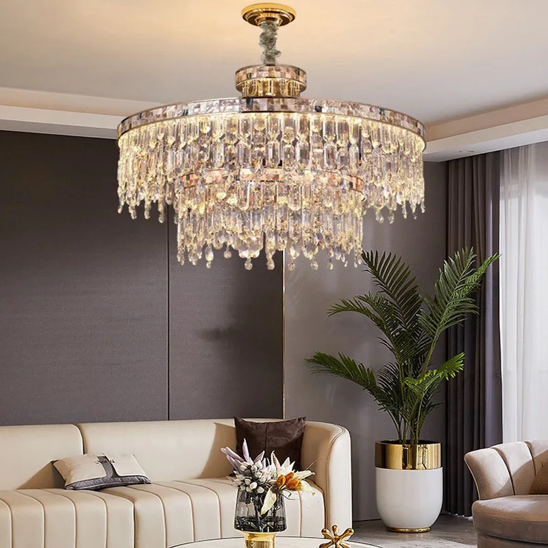 Luxury Light Crystal Living Room Pendant Light Dining Room Bedroom Light Study Light Home Ceiling Light Led Lustre Interior Lamp