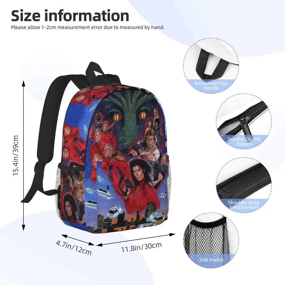 V The Visitors Miniseries 40th Anniversary Mochila Venda Quente Mochila Grande Capacidade Meninos Meninas BookBag Bolsas de Ombro