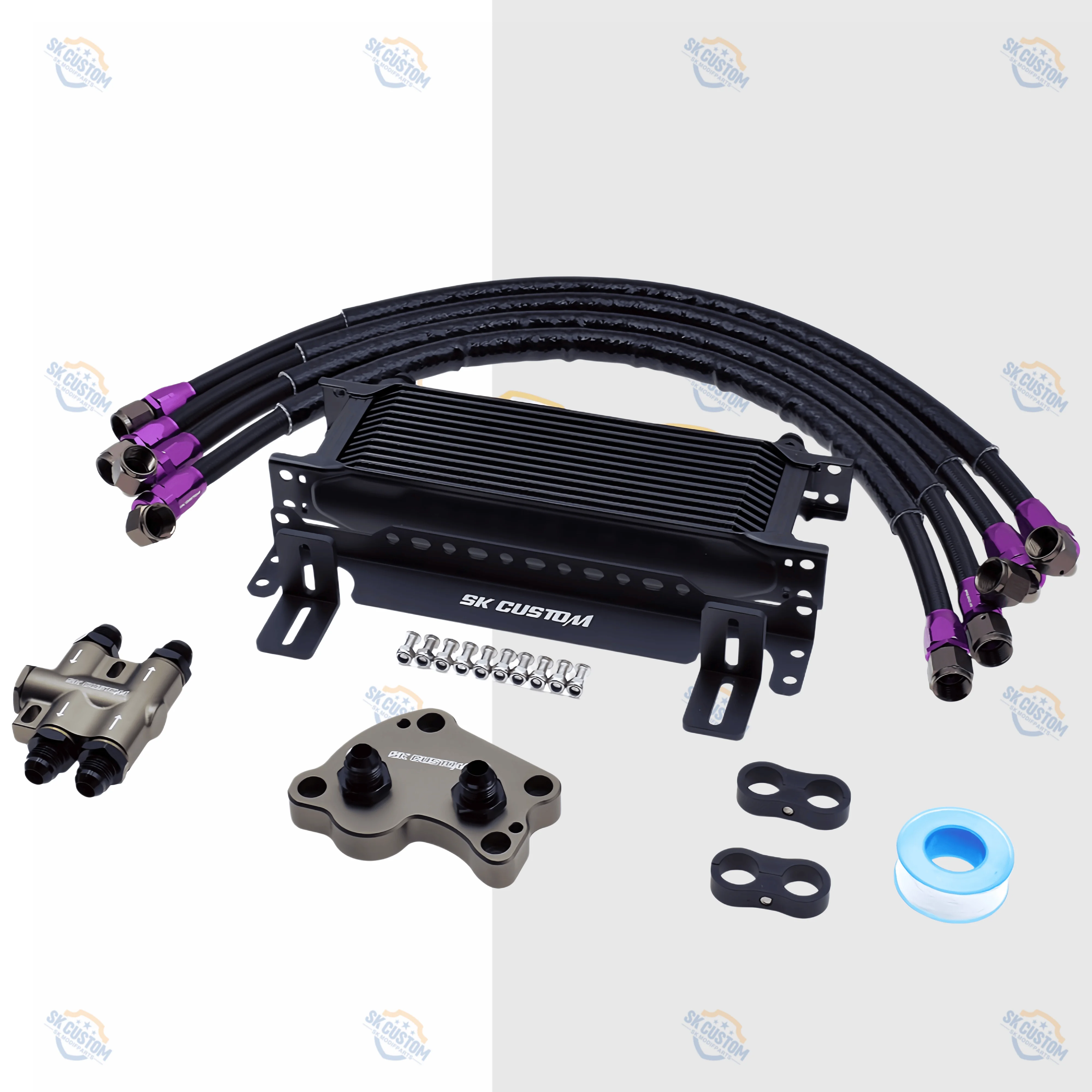 SK CUSTOM For Mini oil cooler kit R50 R52 R53 1.6T JCW GP Cooper S John Cooper Works W11B16A engine radiator kit OE: 11427509212