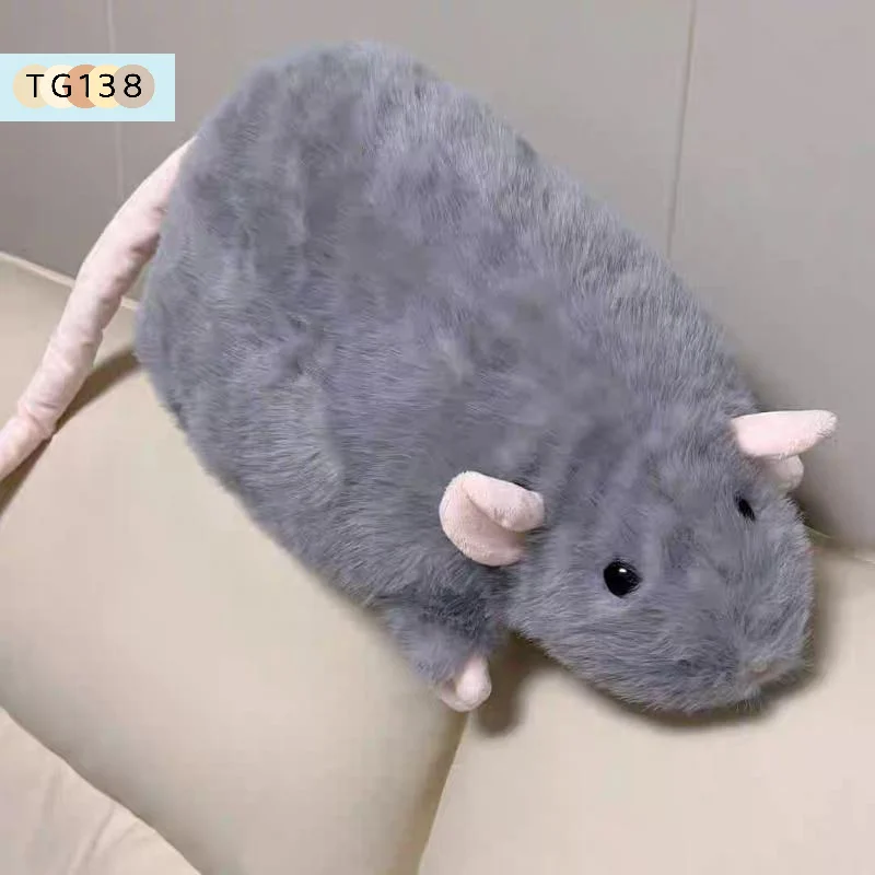 【Neu】35/50/90cm Cartoon-Blumenzweig-Ratte, weiche, übergroße Tierfigur, niedliche Simulation, große Maus, Plüschtier, Kissen, Geburtstagsgeschenk – Detail 14