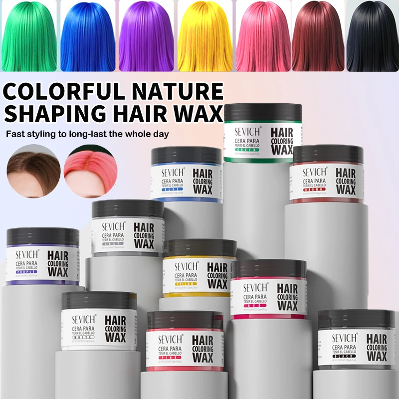 Sevich-crema temporal para teñir el cabello, crema para teñir el cabello de larga duración, Gel de Color para el cabello de una sola vez Unisex para Barba y cejas