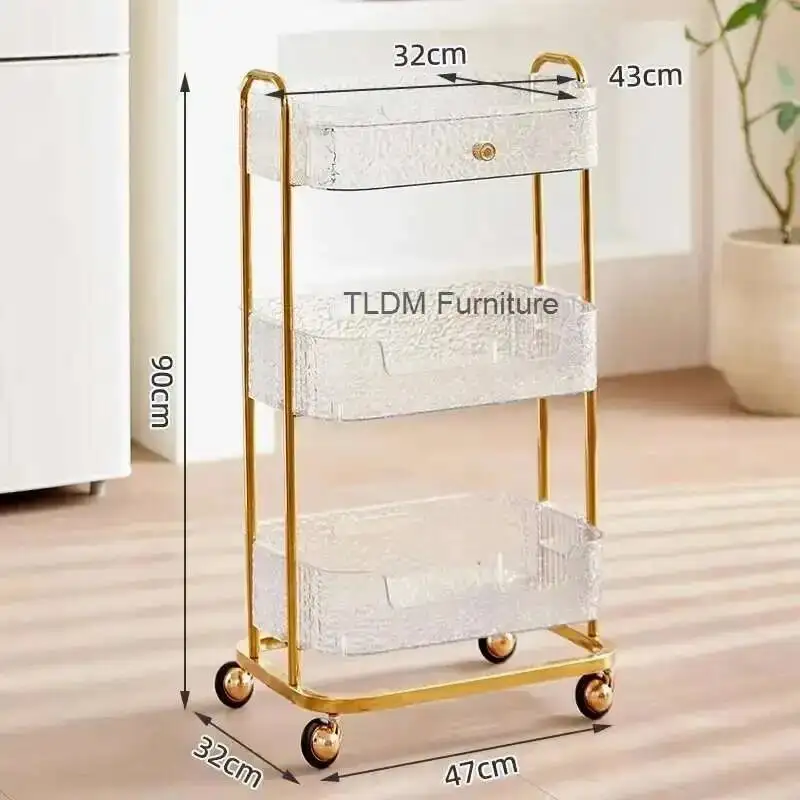 Organizer Furniture Trolley Hairdresser Storage Beauty Auxiliary Eyelash Salon Wheels Cart Rollers Removable Trolly Mobile Tool