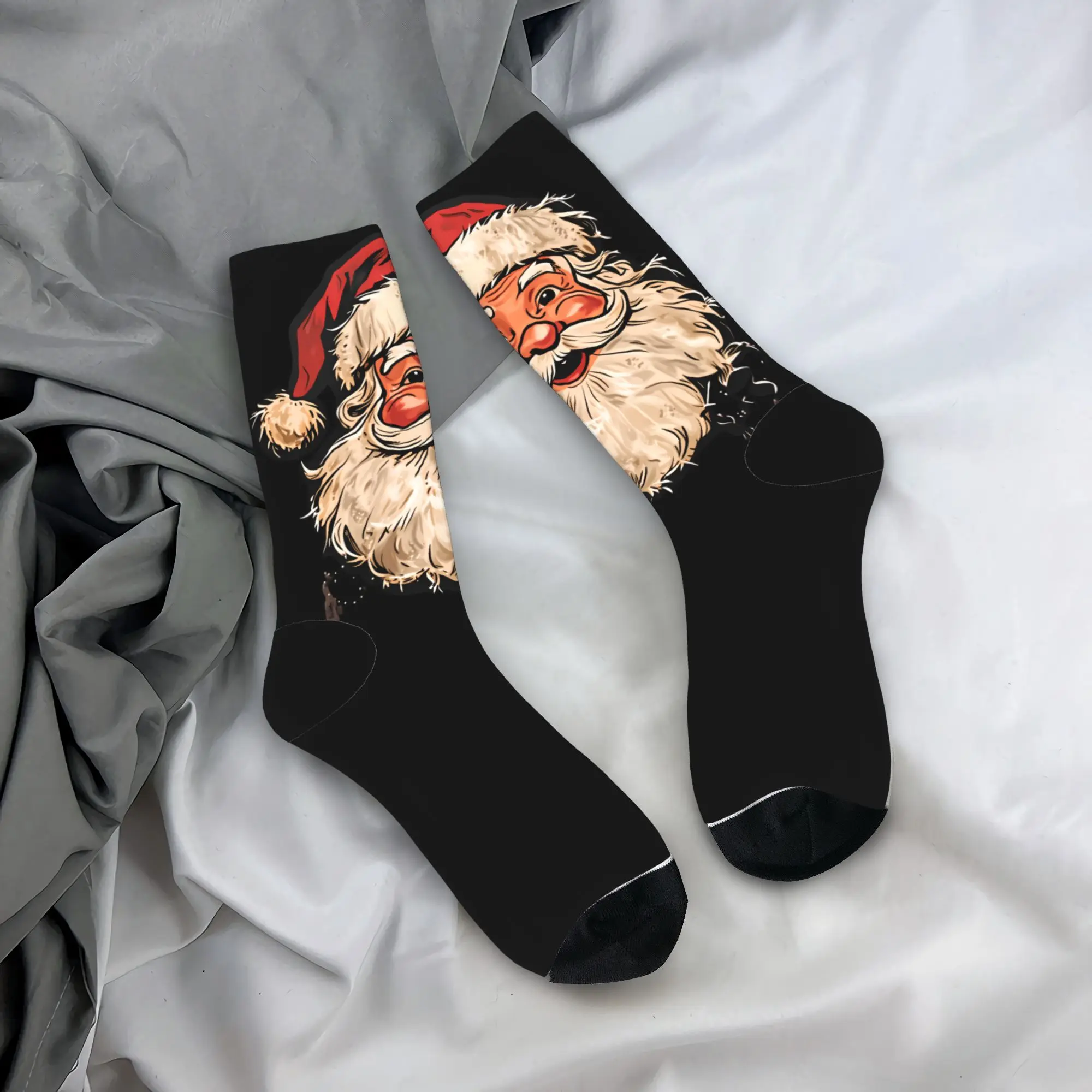 

Рождественские чулки, мужские носки, удобные повседневные носки, осенние спортивные противоскользящие носки с принтом на открытом воздухе, подарок на день рождения