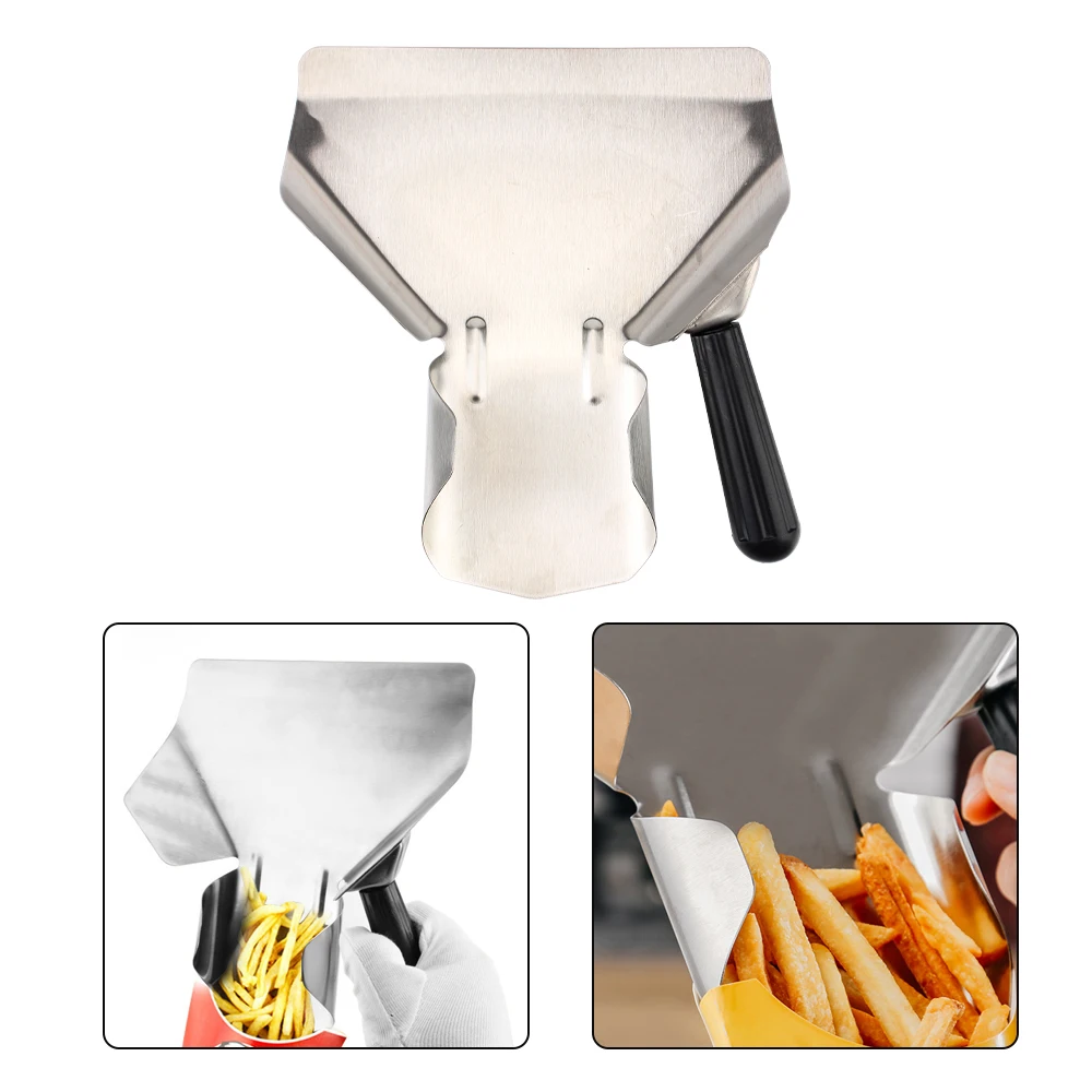 Popcorn Packing Shovel Baking Tool Shovel Kitchen Gadget French Fries Shovel Stainless Steel Special For Hamburger