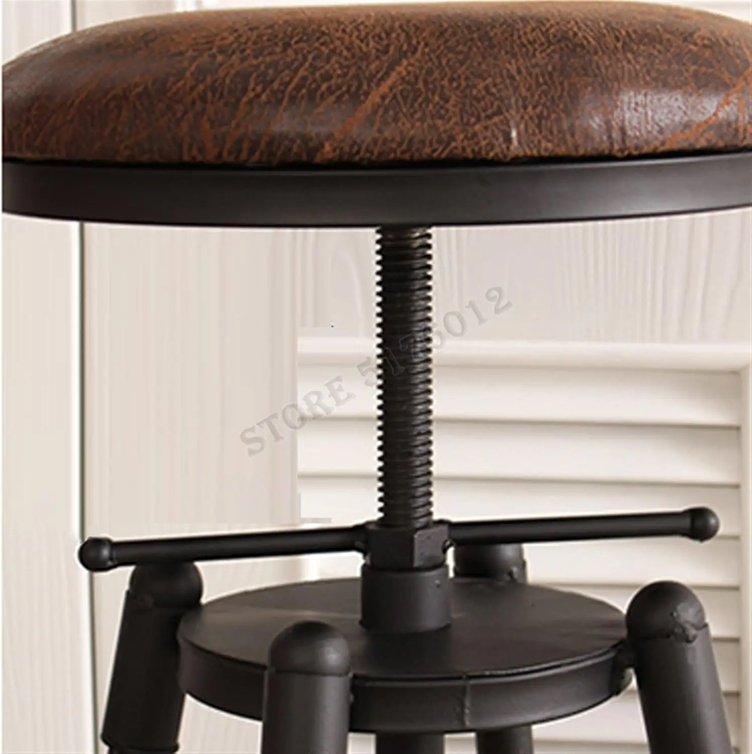 Barstools Height Adjustable Swivel Chair Bar Chair Swivel Wood High Stool Iron Back Bar Stool Table Cafe Dining Chair Selfless