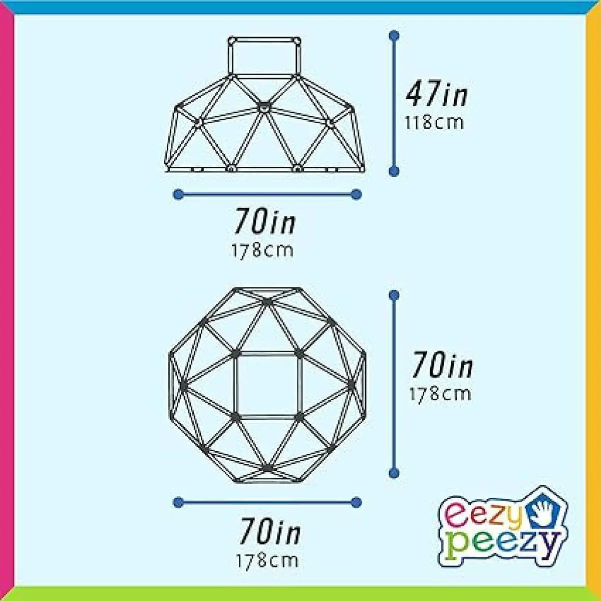 Climber with Top - Active Indoor Outdoor Play Set Climbing Dome Equipment Toys - Fun for Kids Ages 3 to 6 Years Old, Green