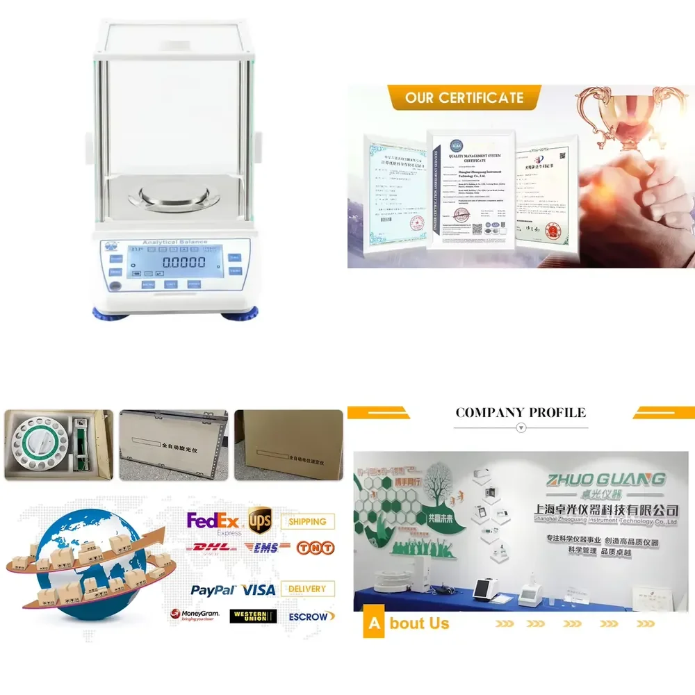 

Zhuoguang Analytical Digital Balance 220g 0.1mg 0.0001g Laboratory Scales Analytical Balance Testing Instrument Equipment