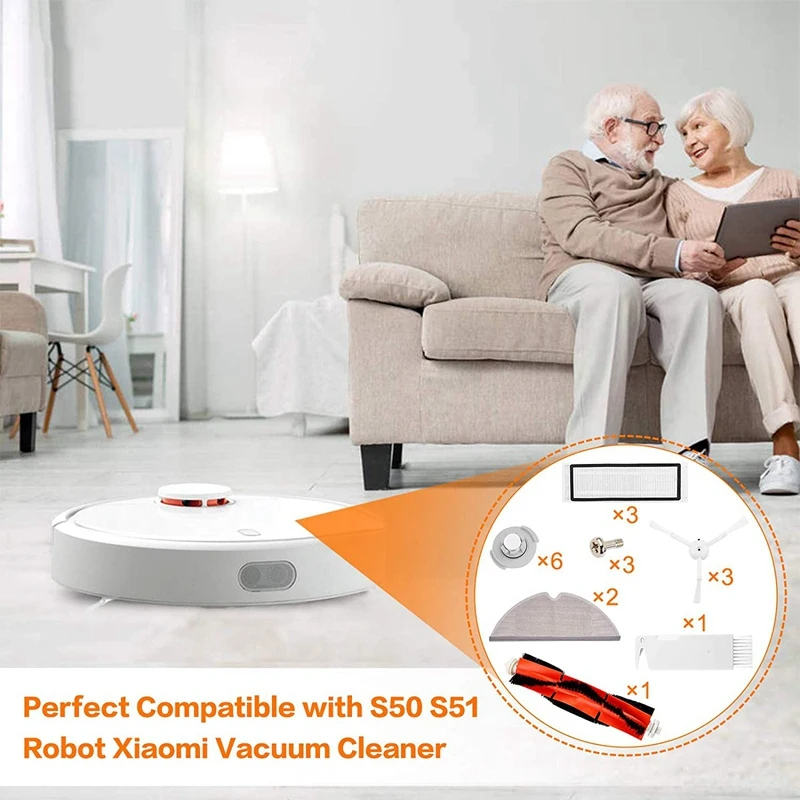 Kit d'accessoires pour robot Xiaomi Roborock, station d'accueil, brosse de rechange et livre pour aspirateur Xiaomi, S50, S51, S55, S5, 19 pièces