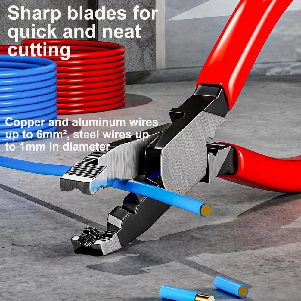 Quickly Remove Slip-tooth Screw Pliers Multi-Purpose Anti-Slip Grip Wire Stripping Pliers Chrome Vanadium Steel Safety Buckle