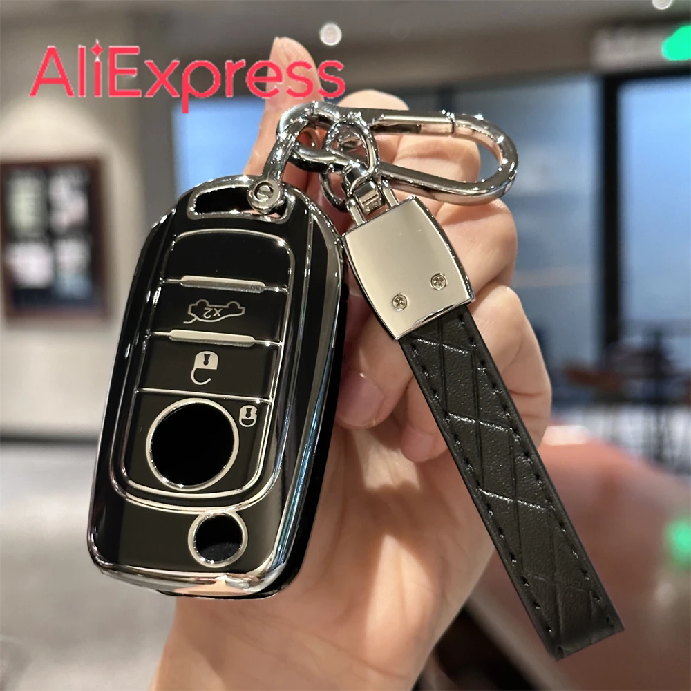 

Key Fob Cover with Keyring Car Keychain Lanyard For FIAT Tipo Tprp Freedom 500X Doblo Argo Nuovo Grazie Key Protective