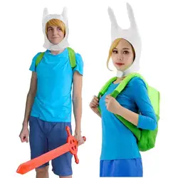 WENAM-Anime Game Cosplay Hat for Kids, Cute Green Plush Backpack, White Bunny Ears, Halloween Costume, Acessório Halloween