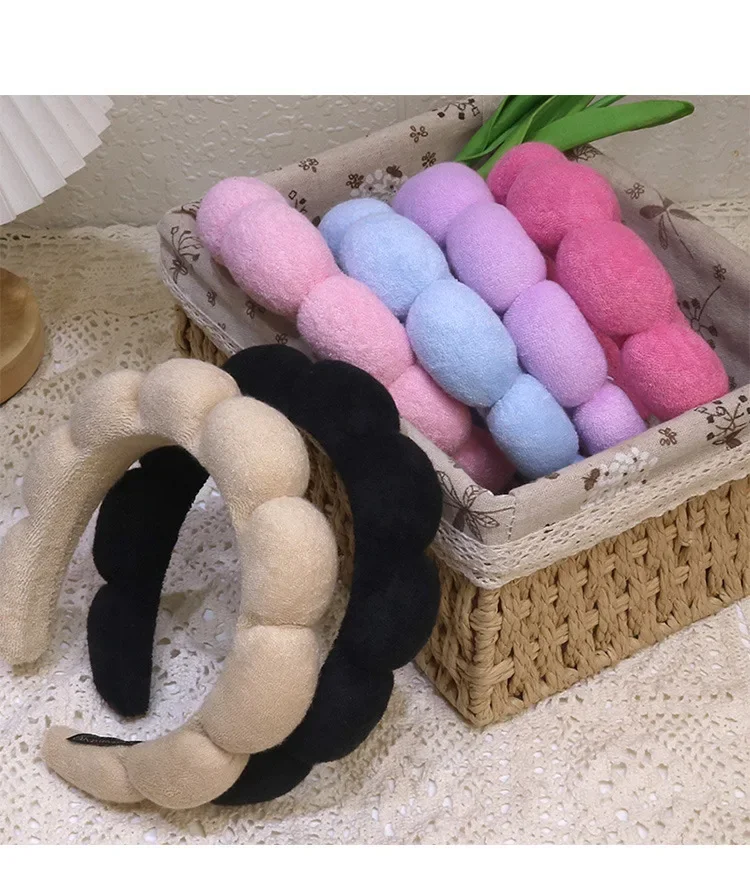 Mode Schwamm Stirnband Für Frauen Haar Zubehör Multifunktions Kopf Band Für Gesicht Waschen Make-Up Entfernung Dusche Haar Band – Detail 2