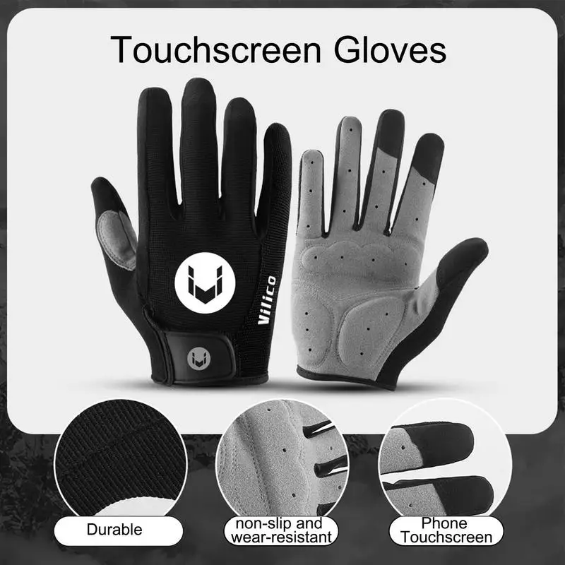 

1 Pair of Anti-skid Sun-proof High Temperature Resistance Mountain Bike Warm Keeping Outdoor Cycling Running Touch Screen Gloves