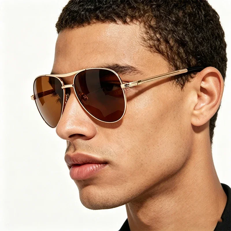 1Pc Double Beam Polarized Sunglasses Men Women Luxury Design Driving BeachCamping Sun Glasses UV400 Eyewear