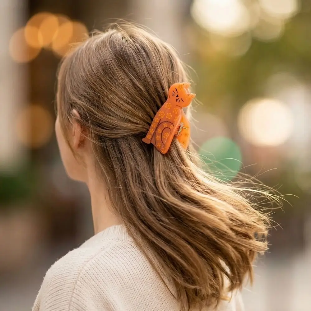 

Fashion Acetic Acid Animal Acetate Hair Claw Minimalist Floral Cat Hair Clip Headdress Cartoon Dachshund Hairpin Girl