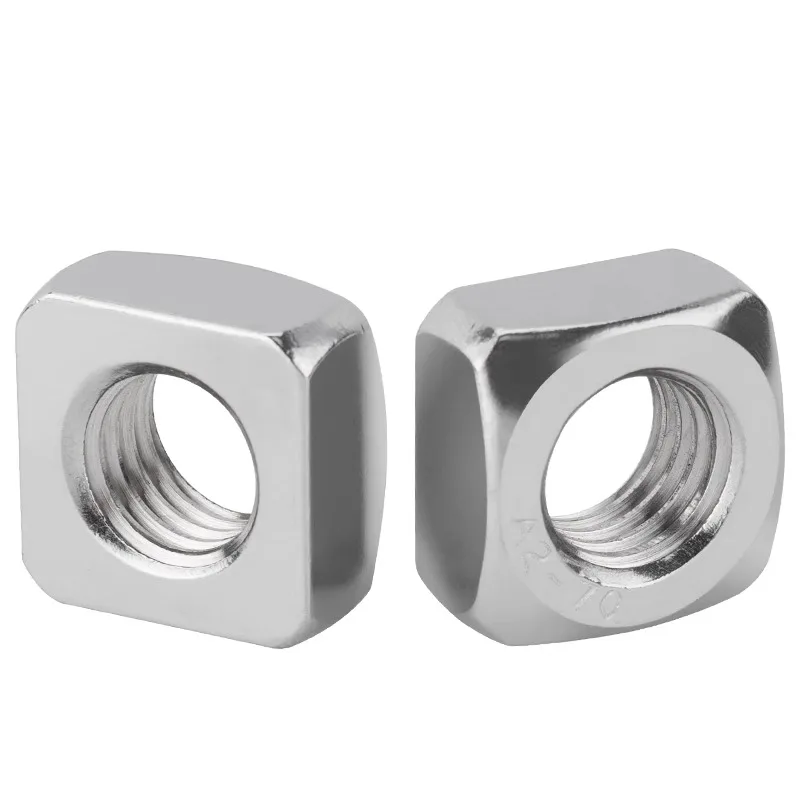 5/ 10/ 20/ 50pcs 304 Stainless Steel Square Nuts M3 M4 M5 M6 M8 M10 M12 Metric Nut DIN557