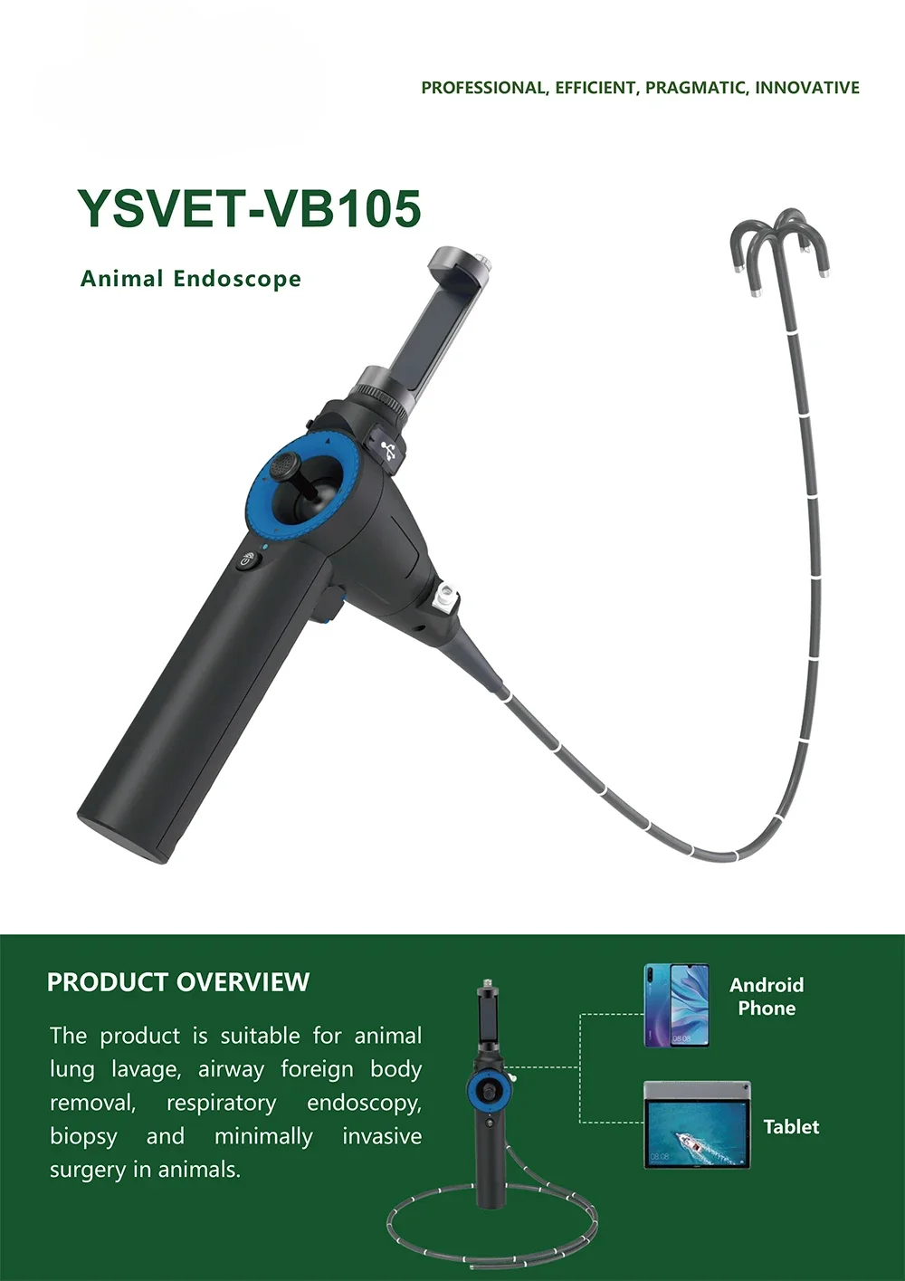 VB105 Animal endoscopes farm animals endoscope portable veterinary endoscope for small animals