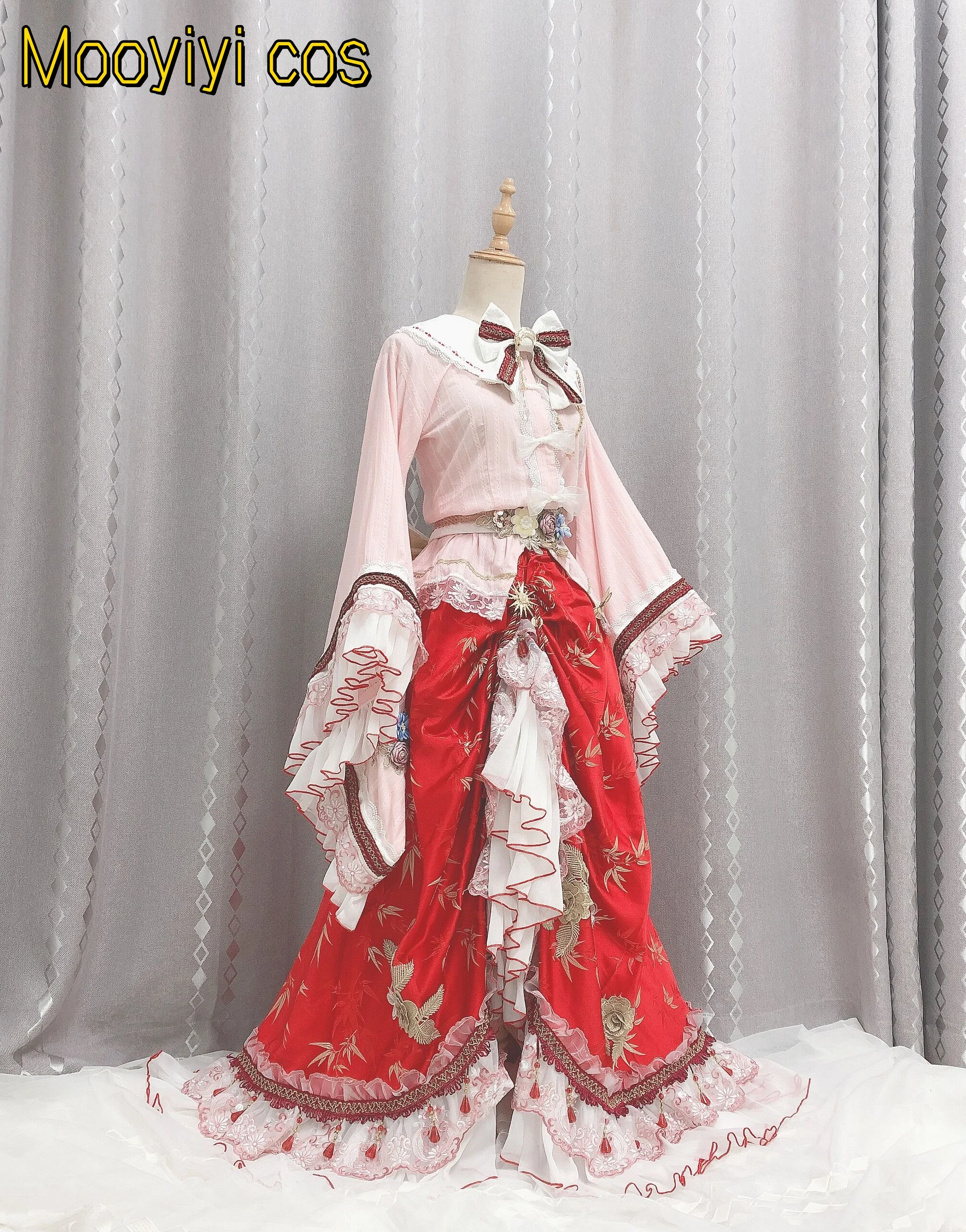 جديد Mooyiyi Touhou Project Houraisan Kaguya أزياء تنكرية للهالوين وعيد الميلاد لعب الأدوار فستان كوميدي للحفلات جديد مخصص