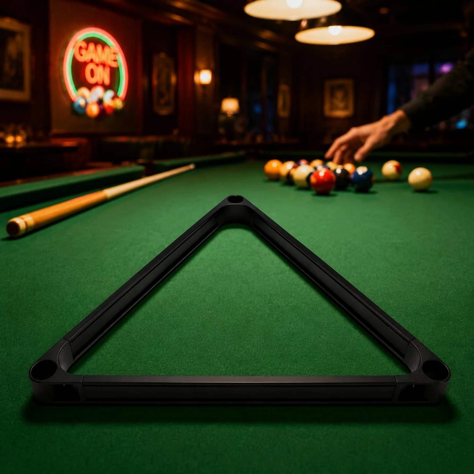 Billiard Triangle Rack with Rounded Corners Aluminum Alloy Frame Pool Rack Easy to Rack for Family Game Night