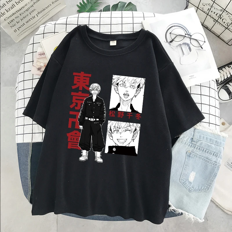 T-shirt à Manches Courtes pour Femme, Estival, avec Dessin Animé Japonais TakRevengers Chifuyu Matsuno