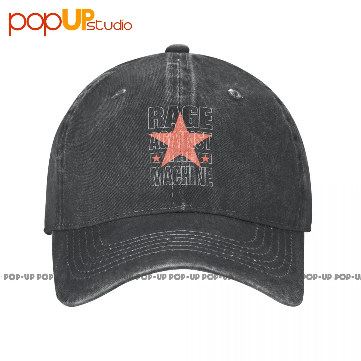 Rage Against The Machine 2000S Washed Denim Baseball Cap Trucker Hats Premium High Quality