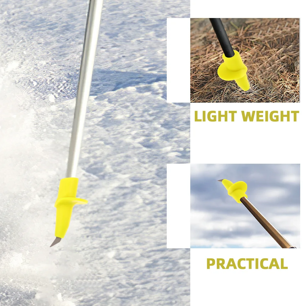 

4pcs Tungsten Steel Trekking Pole Tip Cover Wear-Resist Non-Slip Replacement For Hiking Ski Stick Crutch Cane End Protector