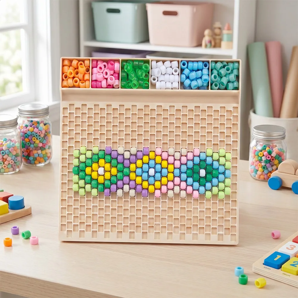 DIY Pony Beads Fast Stringing Tray Multi-Compartment Large Capacity Bead Bracelet Board Versatile Portable