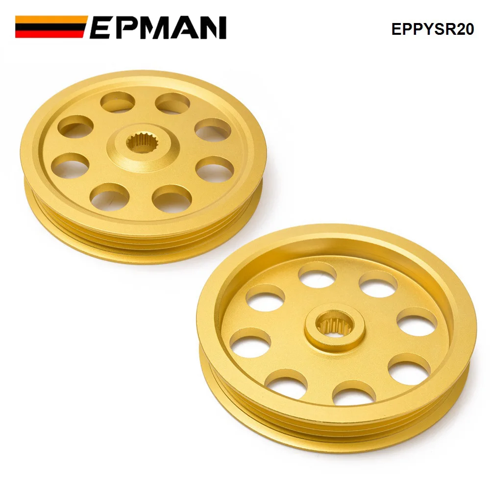 EPMAN Underdrive Crank Pulley JDM Tune For Nissan S15 S14 SR20 Engine Motor Bay Gold EPPYSR20