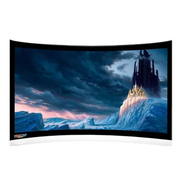 150 inch projector screen cinema theater fixed frame curved screen