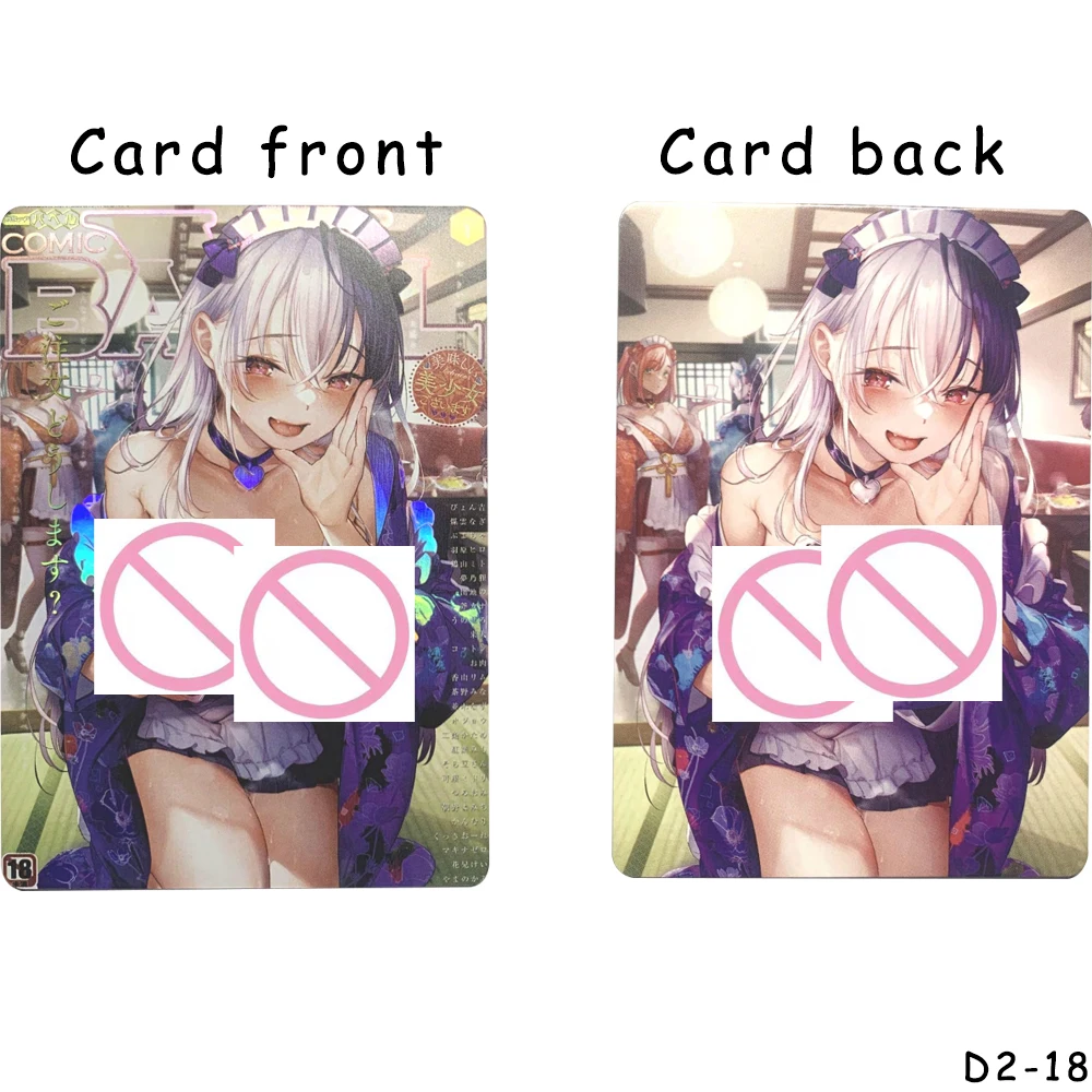 30 قطعة/المجموعة Waifu مثير عارية بالكامل جمع بطاقة أنيمي كبير الصدر الجمال بطاقات عارية الانكسار اللون فلاش Otaku الهدايا