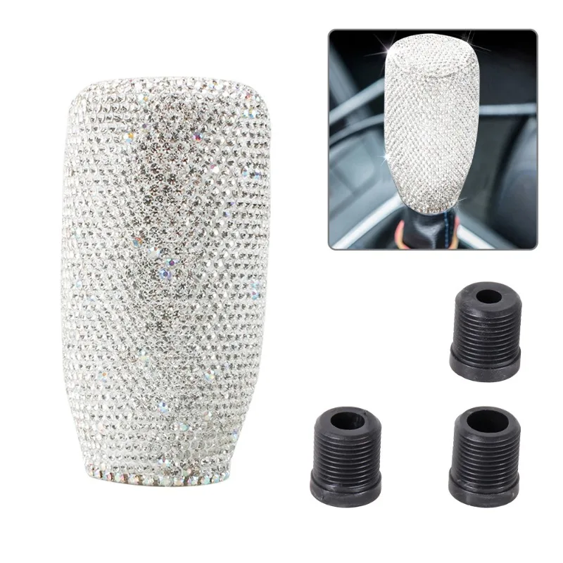 

Аксессуары для модификации автомобиля Блестящая алмазная головка шестерни Персонализированный гандбол переключения передач Средняя и длинная волновая палочка, инкрустированная бриллиантами