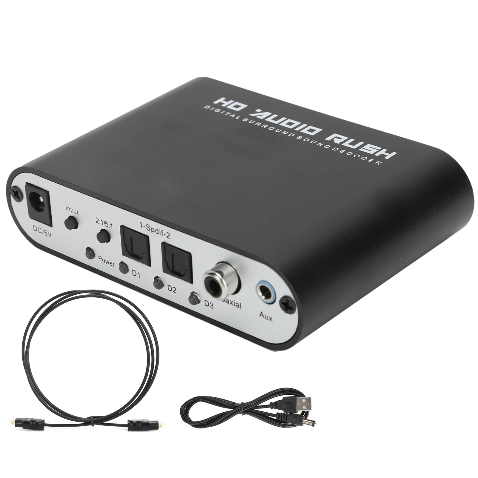 

5.1CH DTS Converter AC‑3 Audio Decoder Digital Optical Coax to Analog Audio for Home / Concert Hall / Cinema Audio Converter