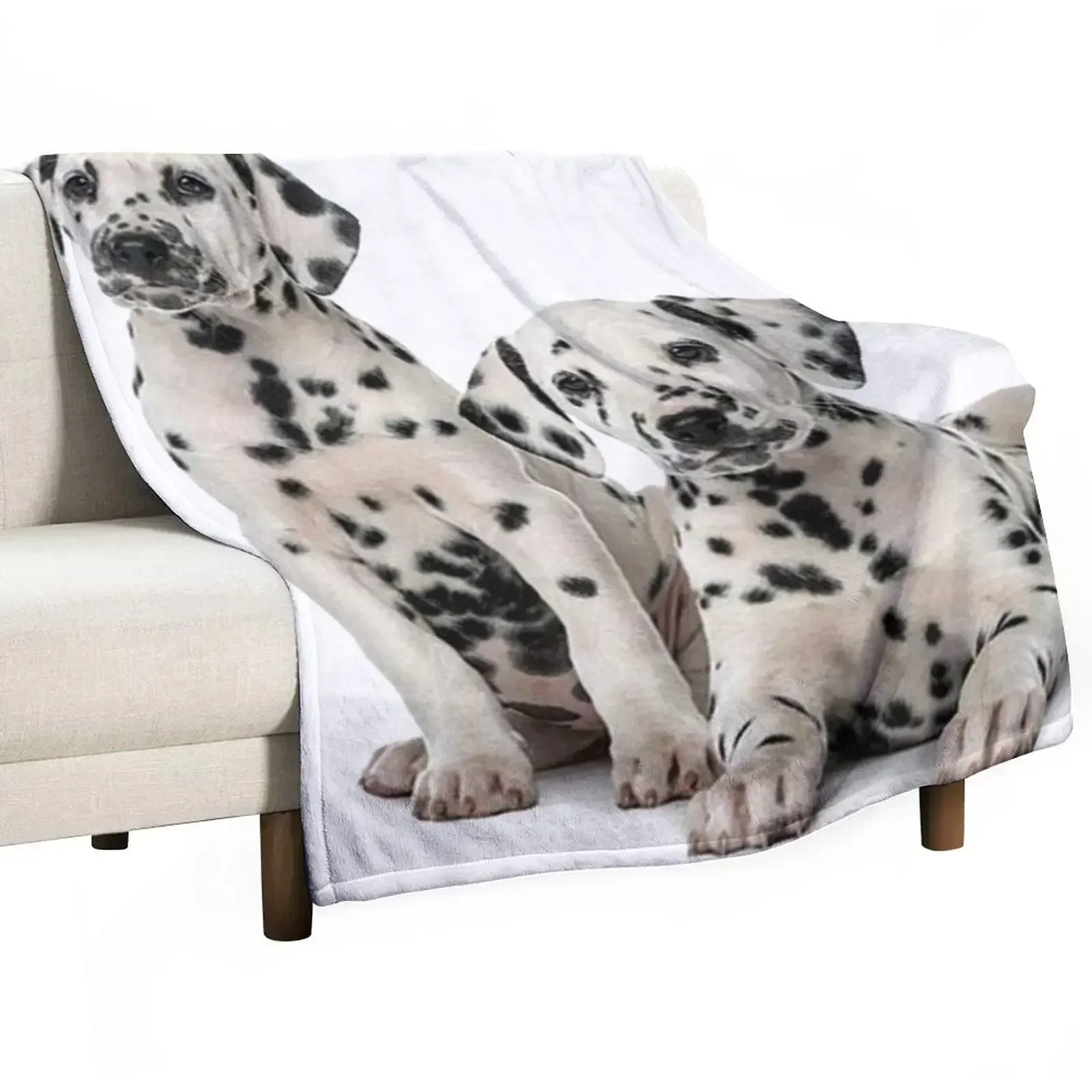 New Dalmatian Puppies - 101 Dogs Throw Blanket Comforter For Sofa Thin Soft Plush Plaid Blankets