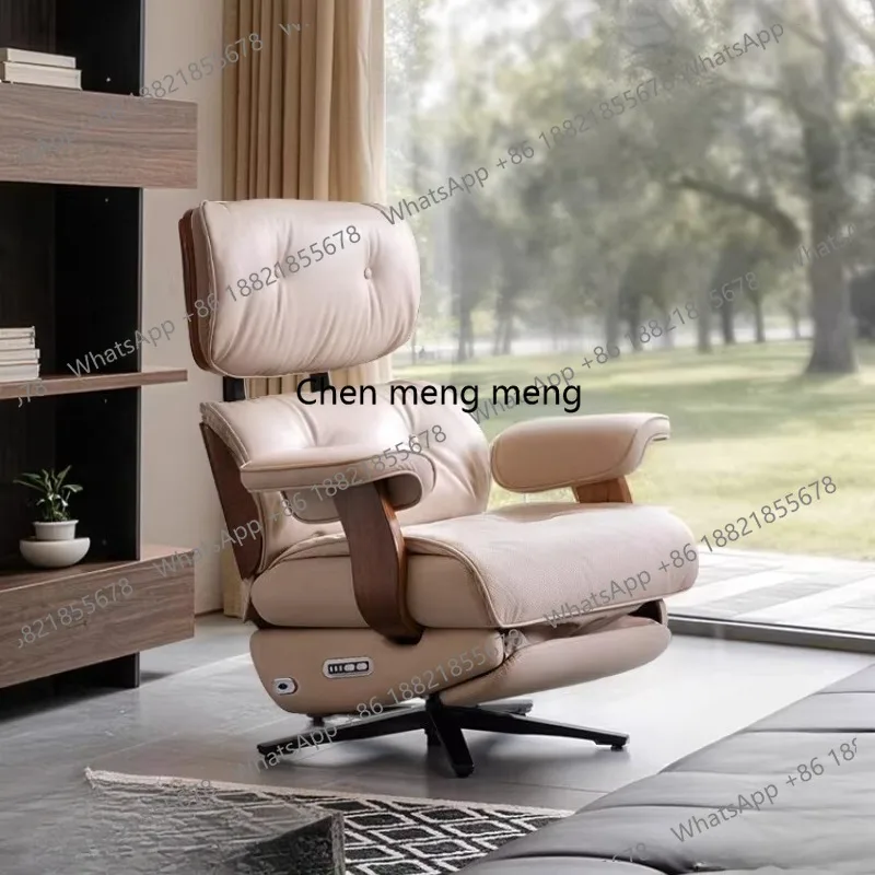 

Second-hand style electric single sofa chair home comfortable sedentary leather recliner living room lounge chair