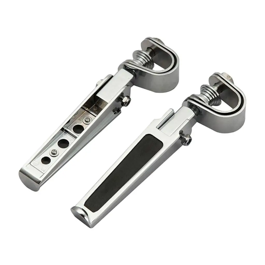 Durable Aluminum Folding Motorcycle Foot Pegs Pedal Rear Passenger Support for Honda Suzuki Harley Touring