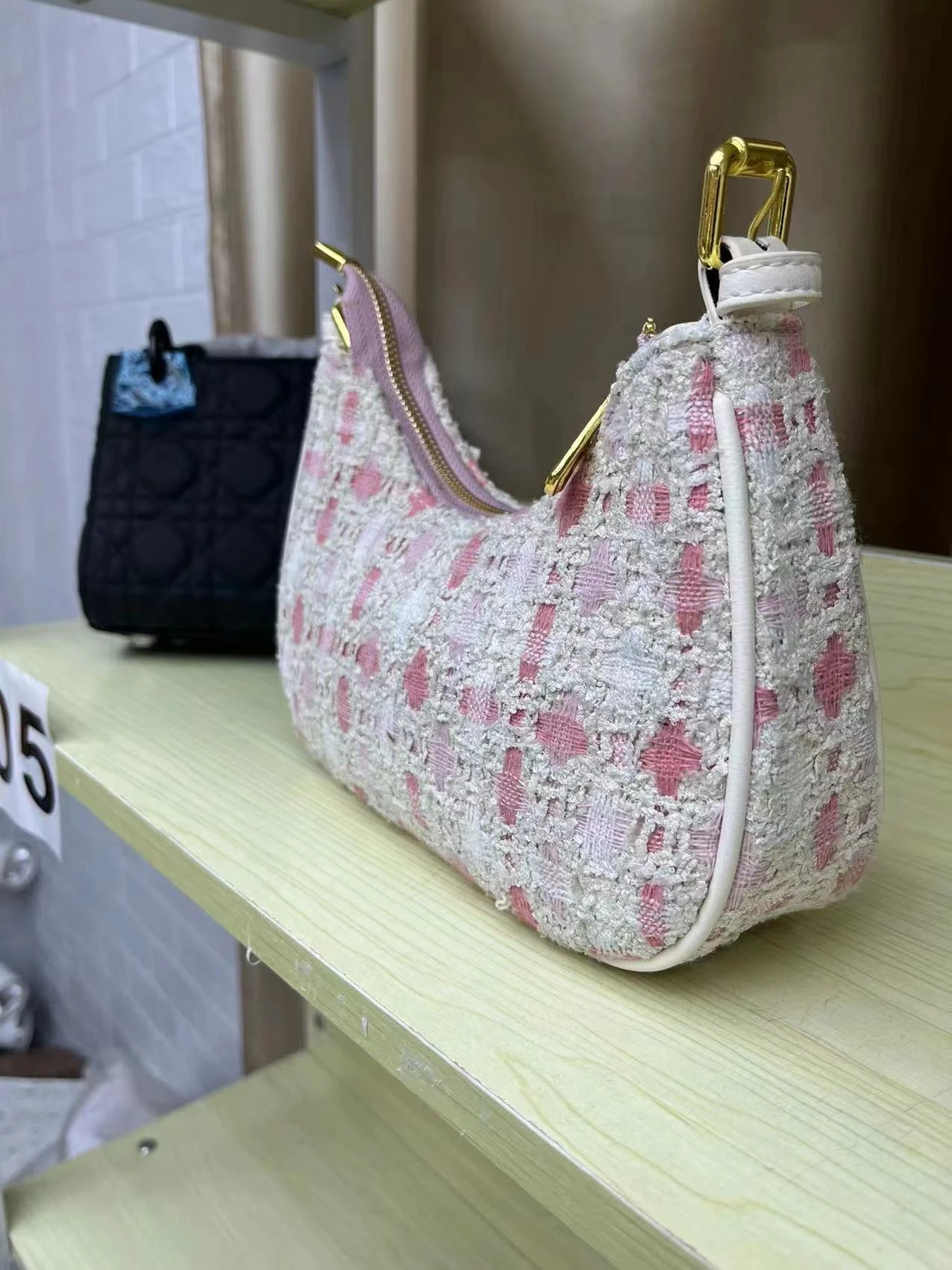 حقيبة كتف نسائية بتصميم أصلي على شكل هلال، حقيبة كتف واحدة للنساء، موديل جديد 2025، حقيبة منسوجة عصرية بأسلوب كاجوال #2