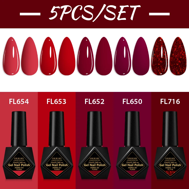 

5 шт., 10 мл, набор гель-лаков для ногтей, полуперманентный гель для дизайна ногтей HEMA Free, УФ/светодиодный замачиваемый маникюрный лак для украшения ногтей