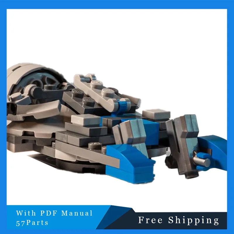 57 PCS Star Battle Series Building Block Model Innovative Intelligent Mechanical Water Boat Children DIY Assembly  Birthday Gift