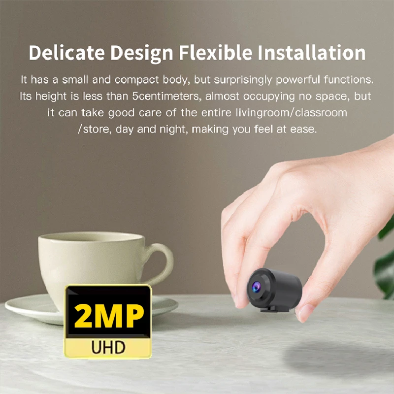 WiFi Security Camera 1080P Mini Smart HD Night Vision IP Webcam Home Motion Detection Alerts Bluetooth Network Surveillance Cam