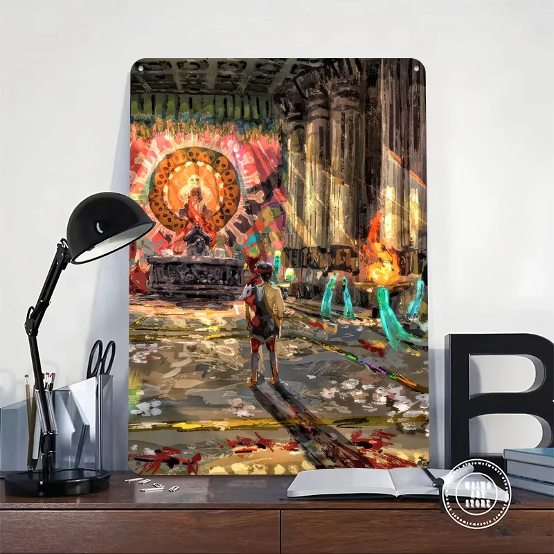 Hades Game Fanart Metal Poster Customized Wall Art Retro Vintage Tinplate Signs for Fans Decoration Home Decor Accessories Bar