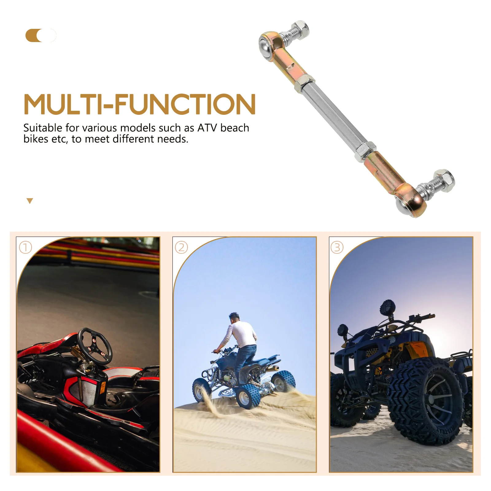 

Steering Knuckle Tie Rod Ball Joint High Pressure Resistant Durable ATV Go Kart Replacement Part Compatible with Dune Buggies