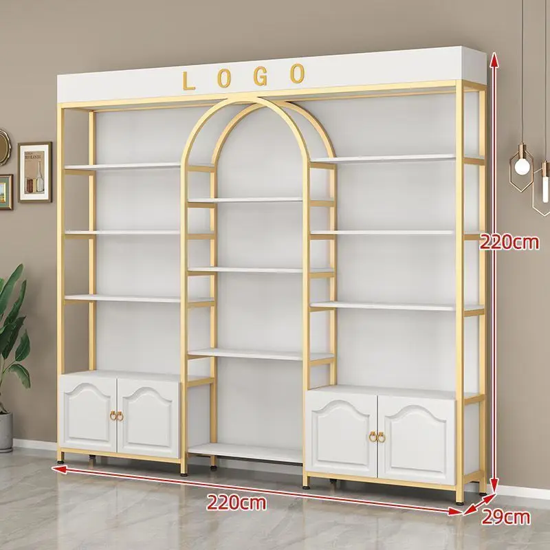 Cosmetics display cabinet Beauty salon Container Nail art products Internet celebrity live broadcast Shelf Shelf Barber shop dis