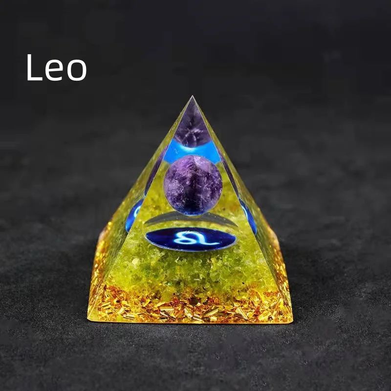 

Twelve Constellations Orgone Pyramid Taurus/Scorpio/Leo/Pisces/Cancer/Virgo/Libra/Aries/Gemini/Aquarius Peridot Healing