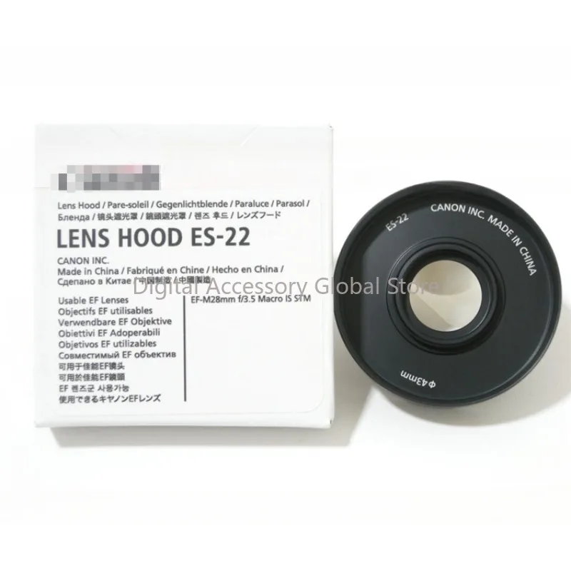 New Original Front Hood ES-22 Parts For Canon EF-M 28mm F3.5 IS MACRO STM (43mm) Camera Lens EF-M 28 3.5 28/3.5 28f3.5 EFM28F3.5