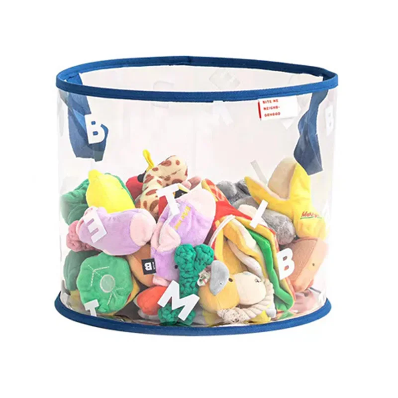 INS New PVC Transparent Thickened Toy Storage Basket Snack Dog Toy Sundries Hand-Held Storage Box Dog Supplies Dog Accessories